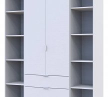 Шафа Дорос Гелар білий з 2 Етажерками 2-х дверна 153,9 см