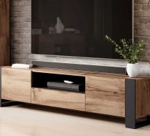 Тумба ТВ Wood/Вуд RTV180 Дуб вотан/Антрацит Cama Ширина 180 см