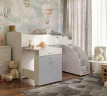 Ліжко кімната зі столом №5 Viorina Deko Корпус білий