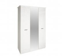 Шкаф 3дв с зеркалом Миромарк Прованс 3 дверный белый 148 см