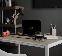 Письменный стол Brevity Loft mid Дуб сонома/Белый металл