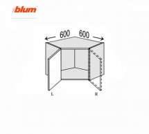 Секція верхня права КутВ 45° 600х600/360 1дв Pro Blum Міленіум