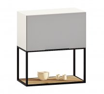 Тумба верхняя В60.72.1Д металл.открытая Gola ручка Окрашенный Высокий Глянец