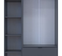 Шкаф для одежды Дорос Гелар графит 2-х дверный/Зеркало 116,5 см