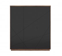 Шкаф SZF3D BRW Poland Forn 3 дверный черный 180 см