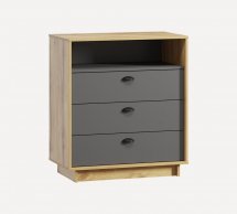 Комод Куба К001 Антрацит / Дуб аппалачі Морелі