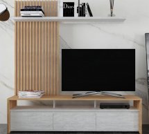 Стiнка Нео Дуб крафт золотий / Бетон стайл