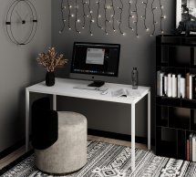 Письмовий стіл Art in Head Brevity Loft Standart/Бревіті Лофт Стандарт Білий діамант/Білий метал