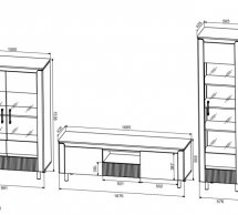 Стенка Элегант с подсветкой Кашемир/Дуб ливорно