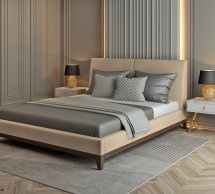 Ліжко м'яке двоспальне Лев Кальярі