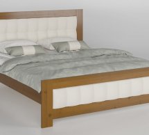 Ліжко двоспальне дерев'яне Явіто Енігма Масив Вільха / Ясен / Дуб 
