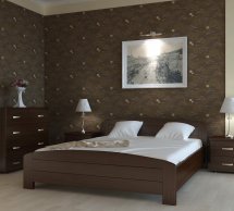 Кровать двуспальная деревянная Явито Класика Массив Ольха / Ясень / Дуб 