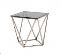 Стол кофейный CP-2 тонированный + серебро