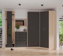 Модульний передпокій Київський Стандарт МВ-2 Дуб Сонома / Антрацит