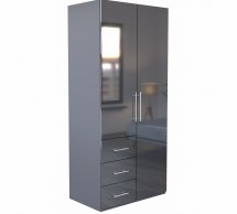 Шкаф 2дв 3шх Миромарк Магнум 2 дверный антрацит 98 см