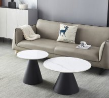 Комплект из двух журнальных столов CT-40 Рокко белый мрамор