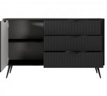 Комод 1D3S/138 Черный/Черные ножки Lante