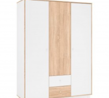 Шкаф 3Д2Ш Mebel Service Глория 3 дверный белый 154 см