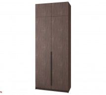 Шкаф Mebelstar Оскар двухдверный с антресолью Дуб ристретто 80 см