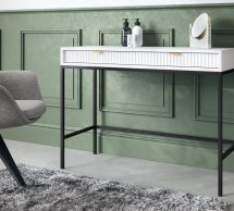 Стіл туалетний Білий/Чорні ніжки T104 Nova