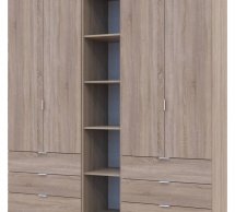 Шкаф Дорос Гелар дуб сонома с Этажеркой 4-х дверный 193,2 см