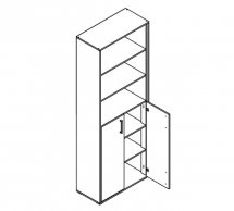 Пенал REG2D/80 Прайм Кашемір / Чорний