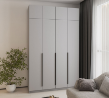 Шафа Mebelstar Оскар чотирьохдверна з антресоллю Сіра мишка 160 см