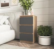 Тумба прикроватная сонома/антрацит Т216