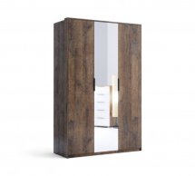 Шкаф 3дв с зеркалом Миромарк Квадро 3 дверный дуб барокко 138 см