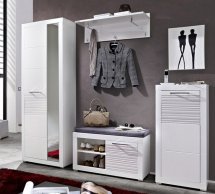 Модульная прихожая ВМК-Украина Флеймс Белый / Белый глянец