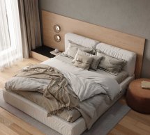 Кровать двуспальная мягкая Woodsoft Toledo / Толедо с подьемним механизмом и нишей для белья