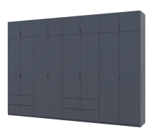 Шкаф для одежды Дорос Лукас графит 8 дверный 340 см