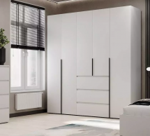 Шкаф распашной комбинированный 5-дверный Art In Head №4 Light 200 см