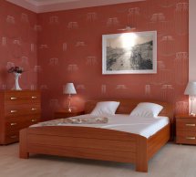 Кровать двуспальная деревянная Явито Класика Массив Ольха / Ясень / Дуб 