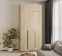 Шафа Mebelstar Оскар трьохдверна з антресоллю Дуб сонома 120 см