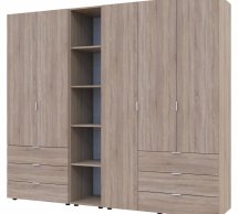 Шкаф Дорос Гелар дуб сонома с Этажеркой 5 дверной 231,9 см