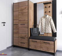 Шкаф Мебельбос 2D2S/45 2 дверный дуб вотан Amino 82 см