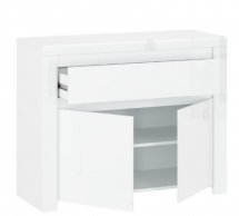 Комод 2D1S [G] белый глянец Lingo