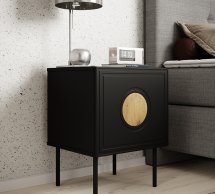 Тумба приліжкова Cama Palazzo/Палаццо Чорний/Дуб Крафт