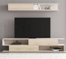 Стенка Брик Кашемир/Дуб сонома