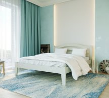 Ліжко дерев'яне Лев Афына Нова Масив бук Білий