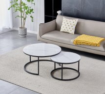 Комплект из двух журнальных столов CT-35 Лоренза касса вайт