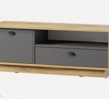 Тумба під ТВ Kuba/Куба RTV128 L/P Дуб Аппалачі/Антрацит Moreli Ширина 128 см