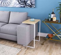 Придиванный стол Fiji Mono Дуб сонома/Белый