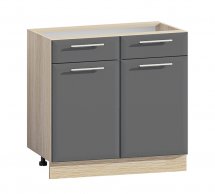 Тумба нижня Н80.82.2Я2Д Хай-Тек глянець перламутр