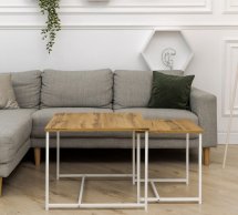 Комплект столиков Квадро S + М дуб