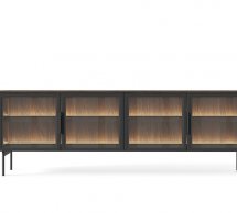 Тумба под ТВ 4D/181 с подсветкой дуб дунин Lumi