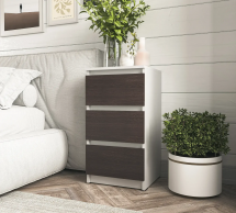 Тумба прикроватная Moreli T216 Белый/Венге тёмный