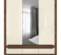 Шкаф с зеркалом SZF2D1M3S BRW Poland Ruso 3 дверный перламутр глянец 179 см