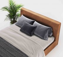 Кровать мягкая Woodsoft Kioto / Киото с подъемным механизмом и нишей для белья